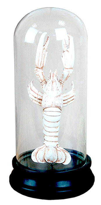 Resin Lobster In Glass Dome